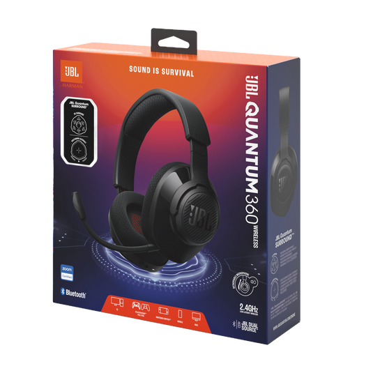 JBL Quantum 360 Wireless - Black - Wireless over-ear gaming headset with surround sound and detachable mic - Detailshot 15 image number null